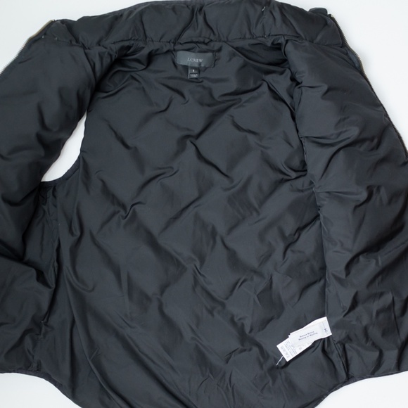 J. Crew Black Excursion Quilted Puffer Vest Size Small - Picture 9 of 11